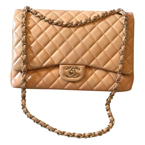 borsa chanel jumbo beige|Chanel Classic Jumbo & Maxi Bags .